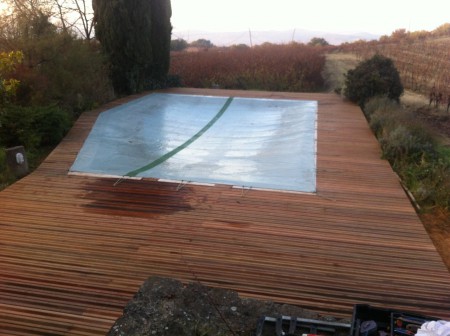 Terrasse de Piscine en Teck